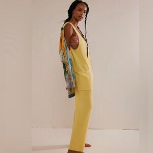 Hailee Jumpsuit in Yellow Tansy NWT